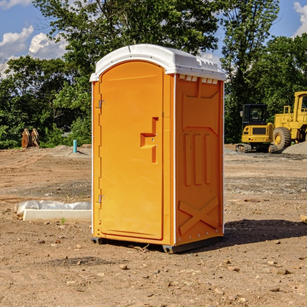 how often are the porta potties cleaned and serviced during a rental period in Hoopa CA